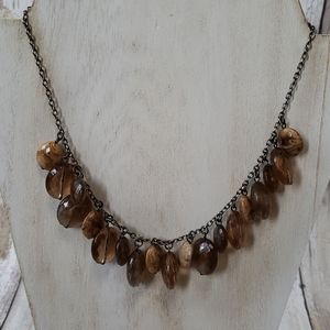 Brown beaded necklace